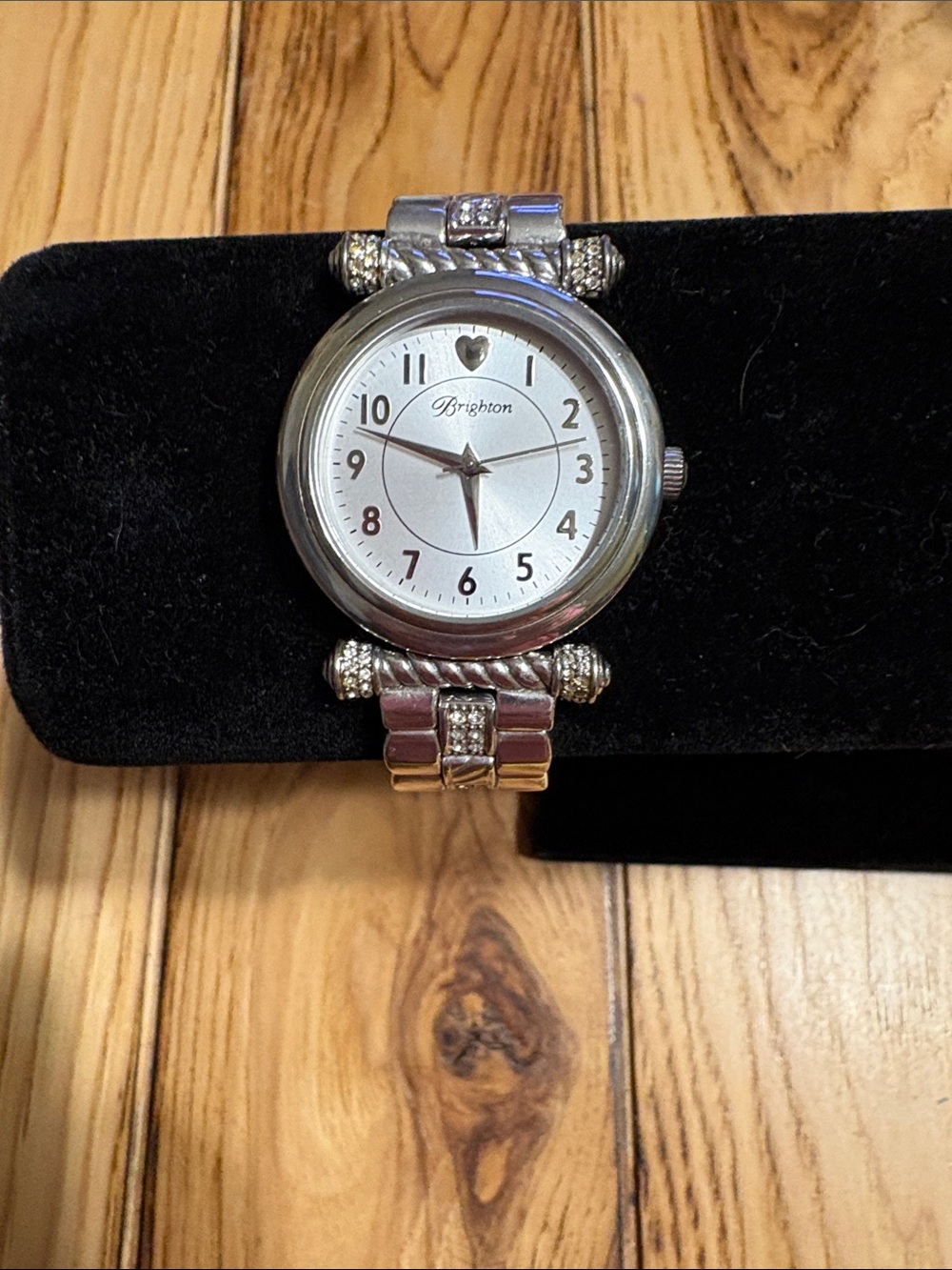 Brighton Silver-Tone Heart Accent Women's Watch